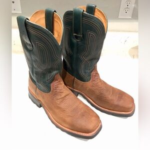 TECOVAS THE MIDLAND OCHRE Square Toe Bovine Leather Men SZ 10.5D. Used in great